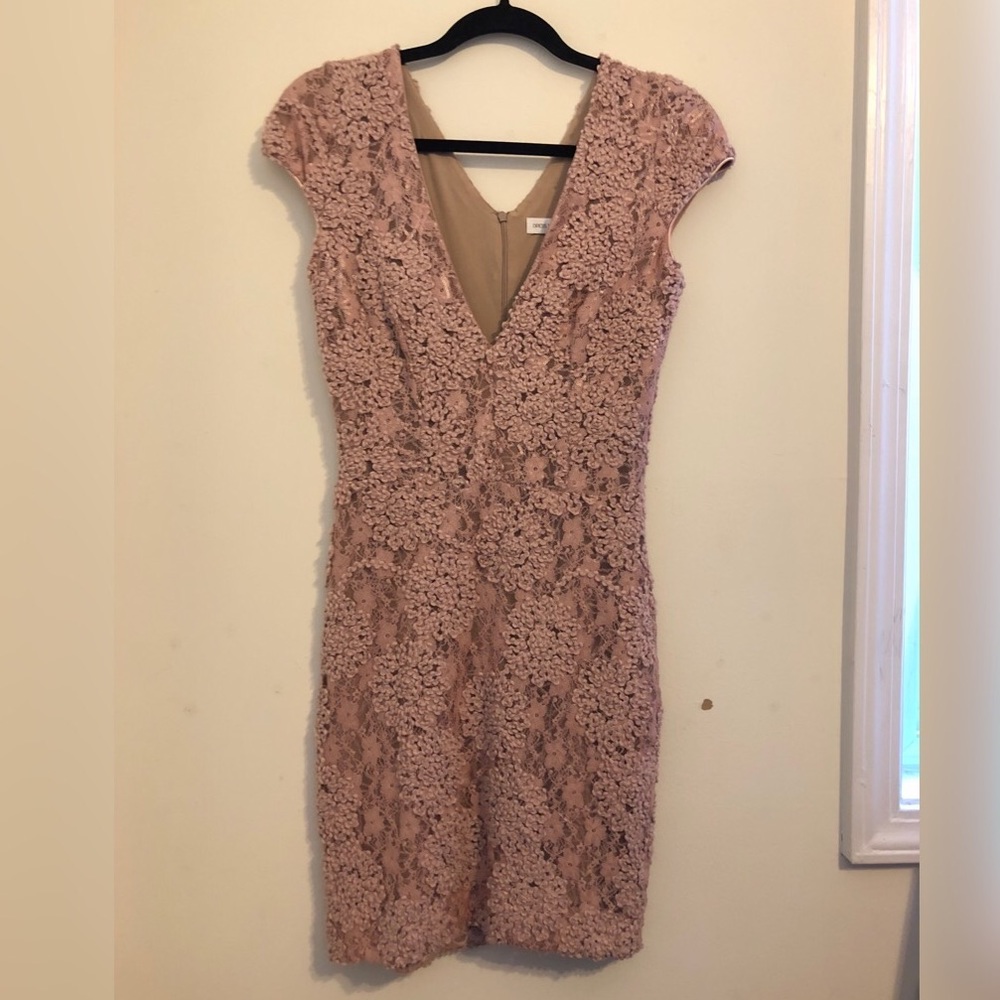 Lace sequin mini dress